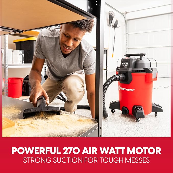 Vacmaster 8-Gallon 3.5 Peak HP Wet/Dry Shop Vacuum- VCM811PF 1101