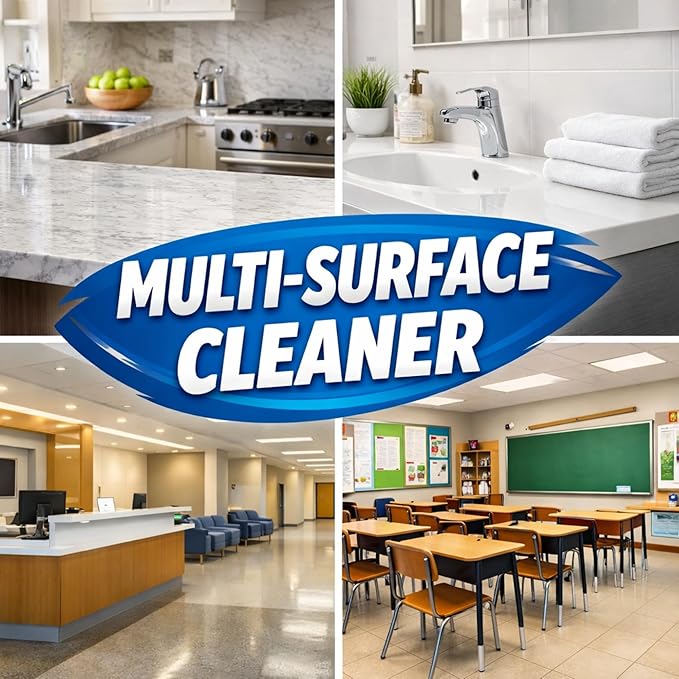 VIREX Diversey CBD540557 All Purpose Disinfectant Cleaner, Multi Surface Cleaning for Home and Commercial Use, Ready to Use Formula in Refill Size, Lemon Scent, 1 Gallon (Pack of 2)