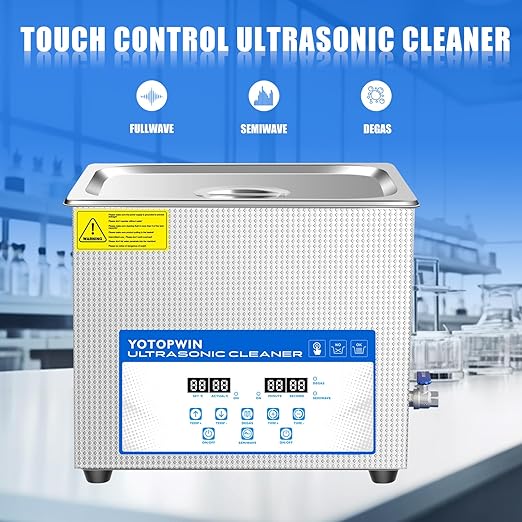 Large Professional Ultrasonic Cleaner 10L with Digital Timer & Heater Ultra Sonic Parts Cleaner Carburetor Cleaning Machine Lab Ultra Sound Cleaner Stainless Steel Tank, Fast Cleaning for Tools PCB