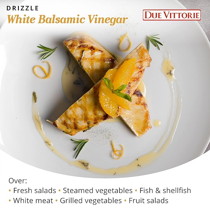 Due Vittorie Dolceto White Balsamic Vinegar Dressing - Made with White and Traditional Balsamic Vinegar - Vinaigrette Dressing 8.45fl oz / 250 ml (Pack of 1)