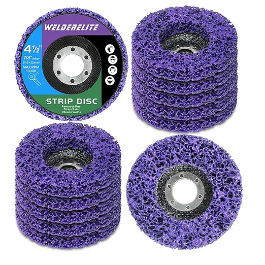 Paint Stripping Discs 12-Pack, 4-1/2" Purple Strip Disc Wheel for Angle Grinder, Ideal for Paint, Rust, and Grime Removal, Metal and Wood Stripping