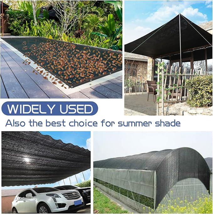 20 x 40FT Pool Leaf Net Cover -Leaf Net for Inground and Above Ground Rectangle Swimming Pools with Grommets Mesh Pool Cover