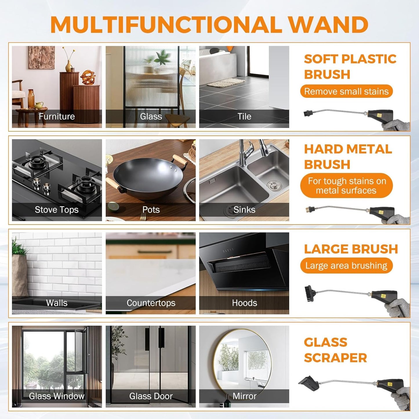 BEAMNOVA Steam Cleaner for Car Detailing 1.2L (41oz) Water Tank Portable Handheld Steamer for Cleaning Steam Gun High Pressure Multipurpose Steam Machine, Black