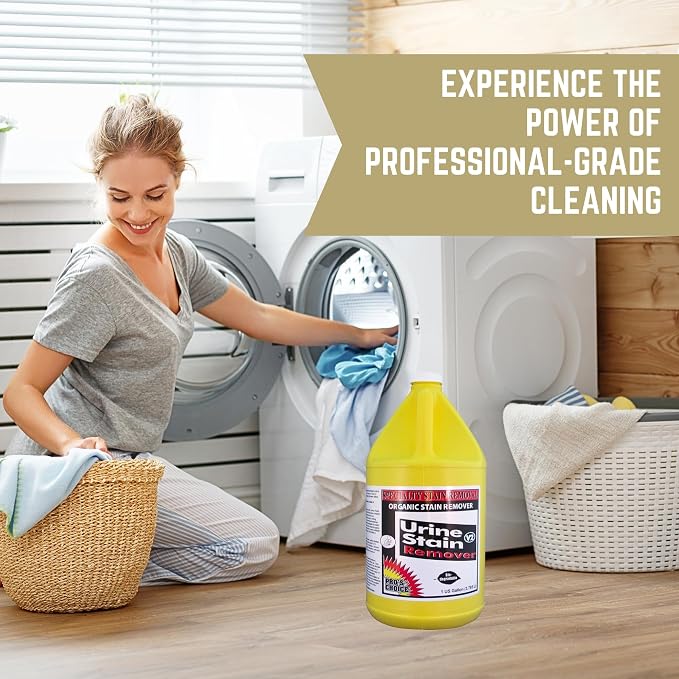 Pro's Choice Urine Stain Remover - Urine Stain Remover for Carpet & Upholstery - Carpet Cleaner Solution Pet Urine and Stain - Urine Odor Eliminator & Cleaner - Versatile Urine Remover (1 Gallon)