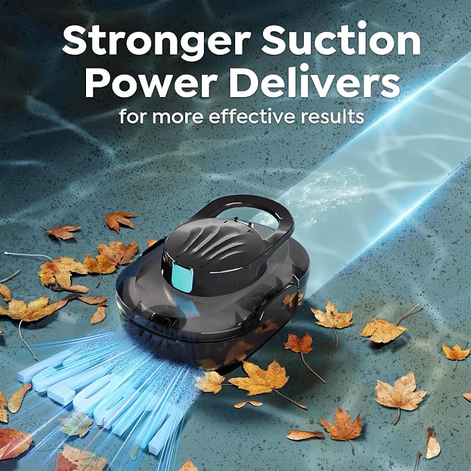 S1 Pro Cordless Robotic Pool Cleaner, 130-Min Runtime, Cleans Up to 1,292 Sq.Ft, Dual-Motor Pool Vacuum, Automatic Cleaner with Large Filter Basket, Fast Charging & Self-Parking (Midnight Black)