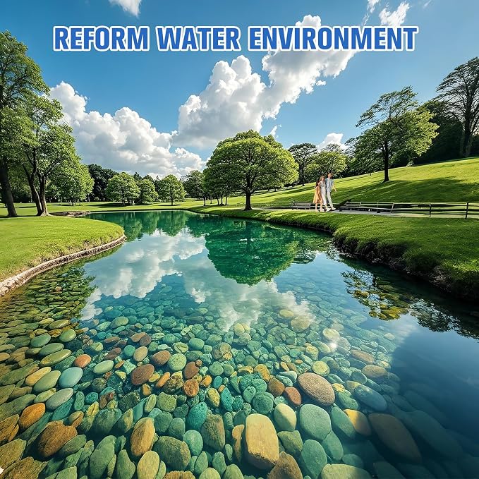 Muck Removal-4.1LB Natural Pond Clear Water Treatment, Muck and Sludge Remover for Ponds & Lakes, Oxygenates, Eliminates Odors, Safe for Fish, Pets, Plants, Treats Up to 20,000 Sq Ft