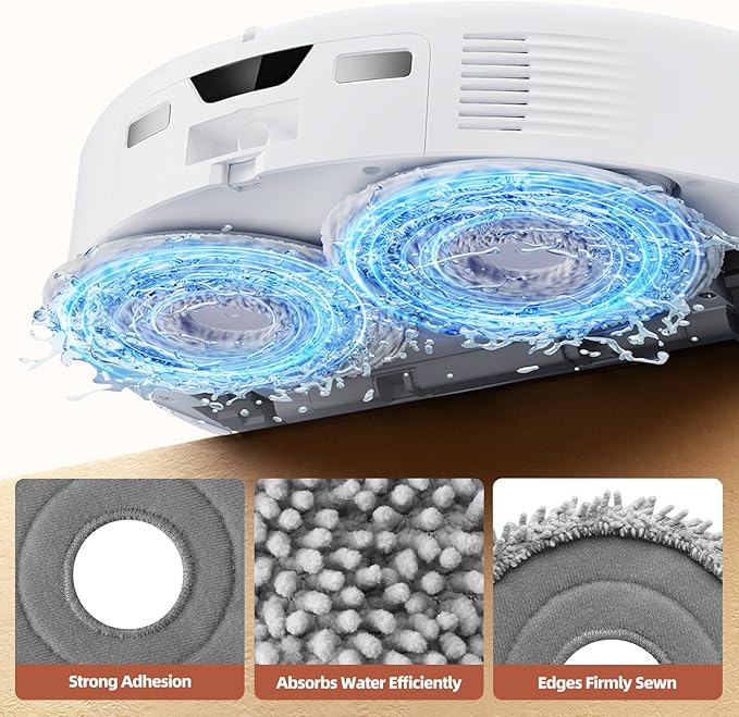 28 Pack Accessories for Roborock Qrevo S5V / Qrevo Curv/Qrevo Curv S5X / Qrevo Edge Vacuum Robot, Replacement 4 Main Brush 6 Mop Pads 6 Dust Bag 6 Sidebrush 4 Filter 1 Cleaning Brush 1 Screwdriver