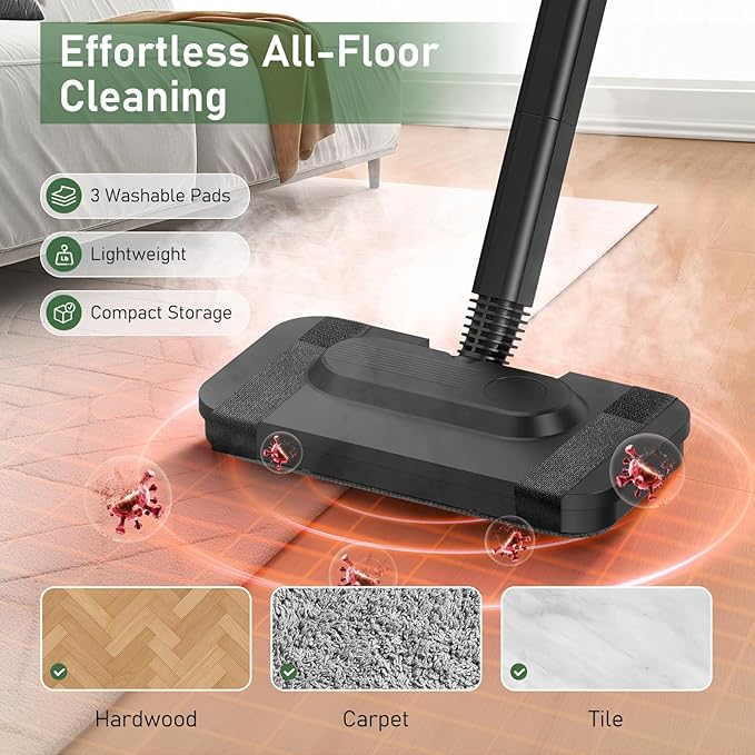 14 IN 1 Steam Mop, 1.6L Detachable Handheld Steam Cleaner with 45 Accessories, 2500W Multipurpose Steamer Cleaning for Home,Floors,Tile,Grout,Upholstery,Carpet,Car,15S Fast Heat-Up