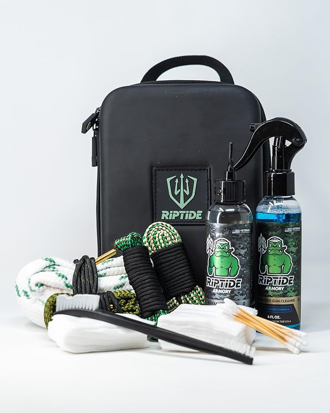 Riptide Armory Advanced Gun Cleaner & CLP+ Graphene 2 Step Kit - Clean, Lube, Protect Long-Lasting Formula - Nano Coat Technology - Veteran Founded & Formulated by Former US Navy Seal