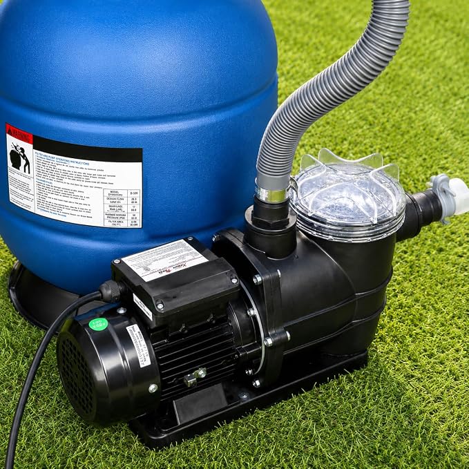 XtremepowerUS 13" Sand Filter Above Ground Pools Pump 2400GPH 4-Way Valve Swimming Pool with Pool Pump 10,000GAL Capacity