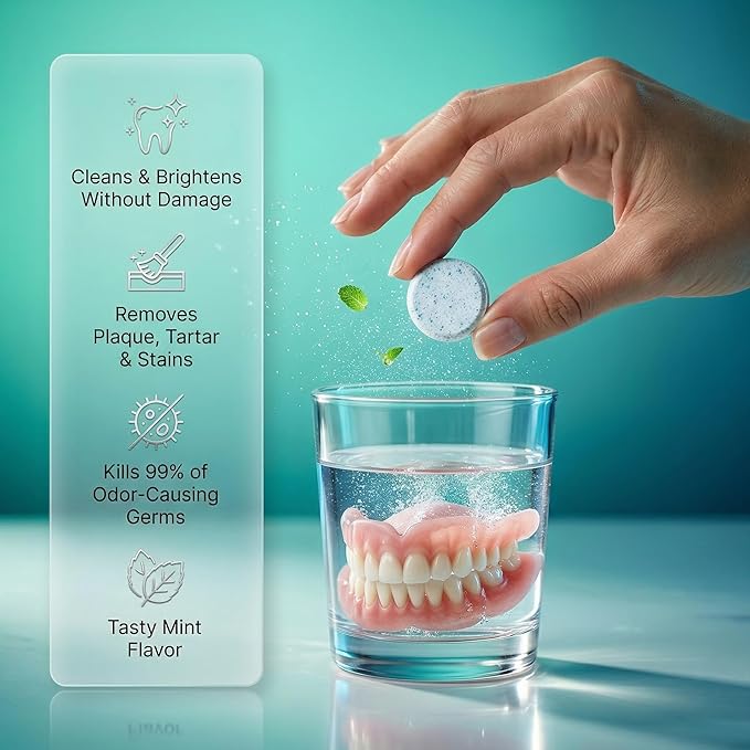 Retainer Cleaner Tablets 120 Count | Retainer Cleaning Tablets for Clear Aligners, Mouthguard & Night Guard | Aligner Cleaner | Dental Cleaner Tablets | Fresh Mint Flavor