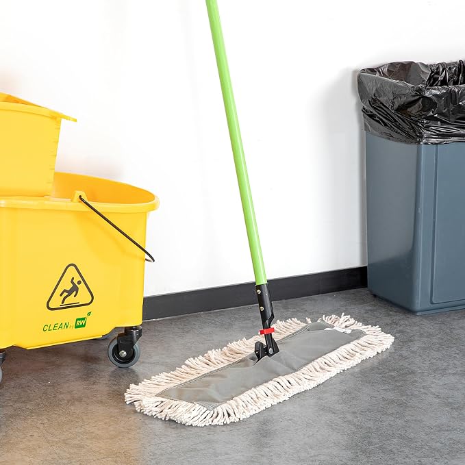 Restaurantware-MOP HEAD ONLY: Clean Tek Professional 24 x 5 Inch Dry Mop Head, 1 For Dusting - Frame Sold Separately, Disposable, Cotton, For Home And Commercial Use