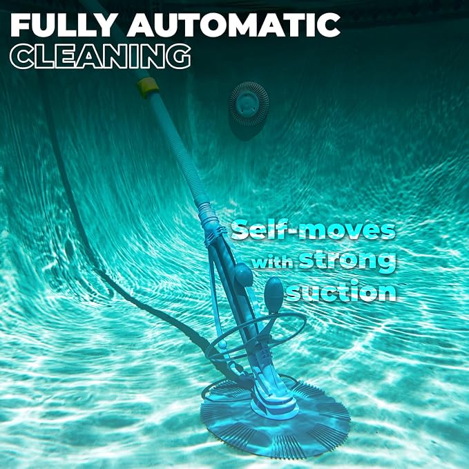 XtremepowerUS Automatic Pool Cleaner Vacuum-Generic Pool Cleaner High Flow with Hose Set Included
