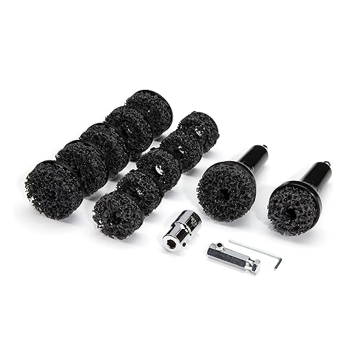 Steelman Wheel Hub and Rotor Polishing Kit, Removes Rust, Power Tool Compatible, Nylon Polishing Pads