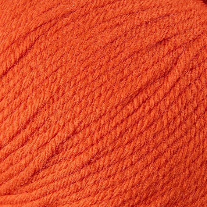 100% Merino Wool Yarn, 6-Ply Luxurious and Soft Yarn for Hand Knitting & Crocheting, 1.76 OZ/50g, 127 yds/116 Meters(Brick Orange, 3 Balls)