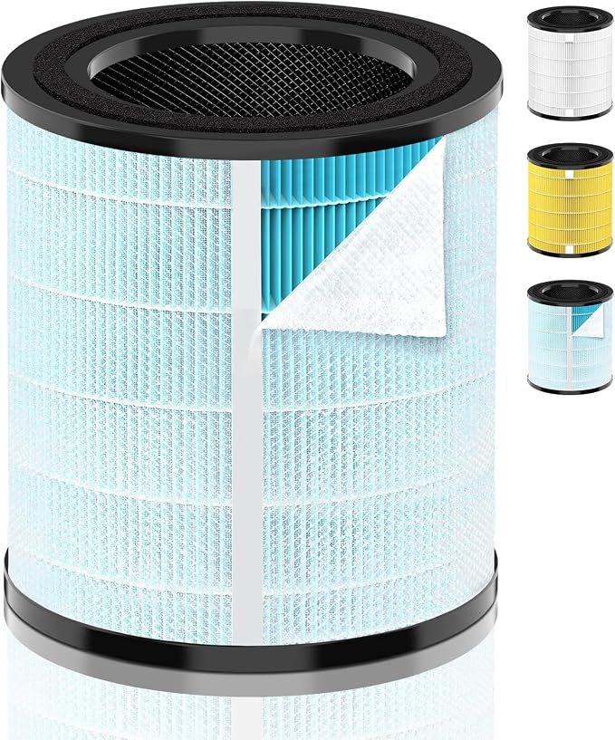 LV-H133 Replacement Filter Compatible with Levoit LV-H133 Air Purifier Smoke Remover Filter Replacement for LVH133 H133 Meta-Air Tower H13 True HEPA # LV-H133-RF, Blue 1-Pack