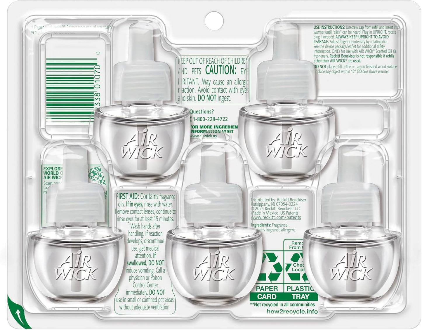 AIR WICK Scented Oil - Vibrant Refill Wild Strawberry & Poppy 5 ct.