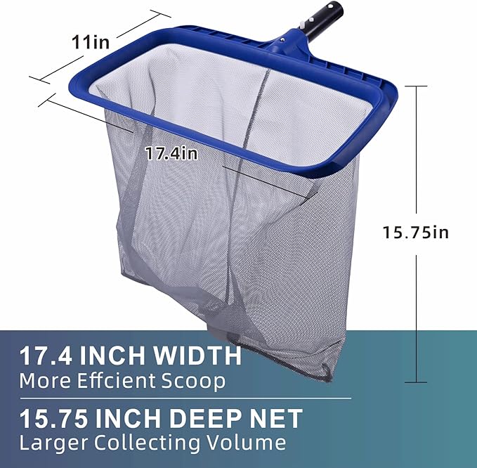 POOLAZA Pool Skimmer Net and Pool Chlorine Floater