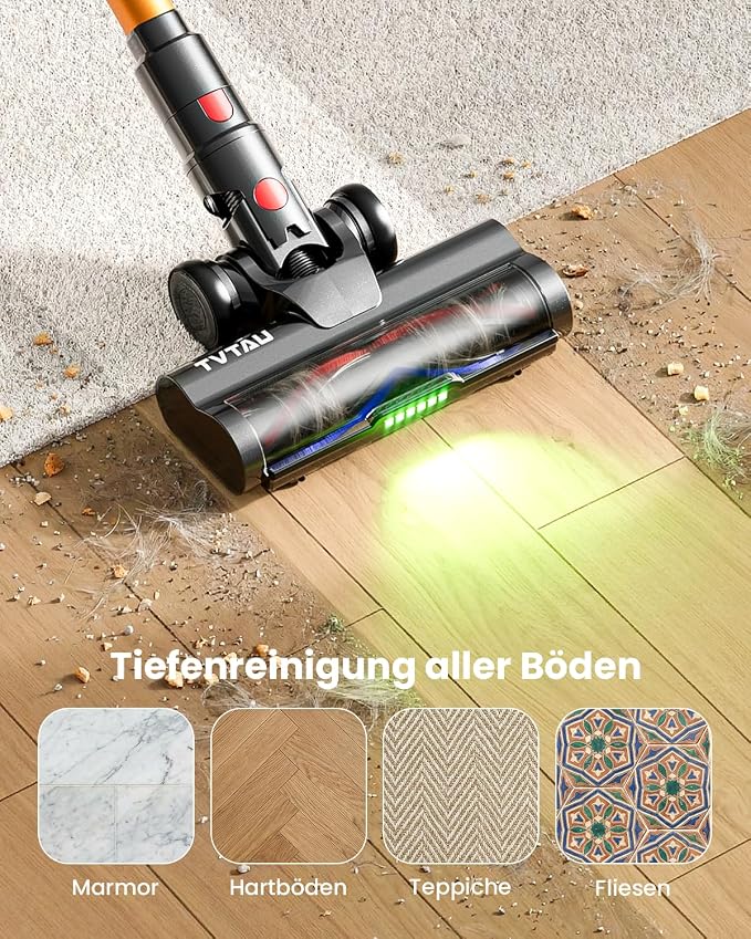 Cordless Vacuum Cleaner,600W 50KPA 70Mins Runtime for Home, Self-Standing Stick Vacuum with LED Display, Anti-Tangle, 8-in-1 Lightweight Vacuum for Pet Hair, Carpet, Hard Floor