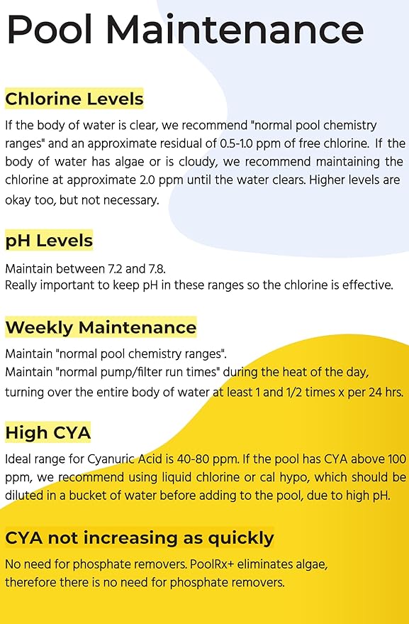 Pool RX 332064 4-Pack PoolRx+ Booster Black Swimming Pool Algaecide, 4 Pack
