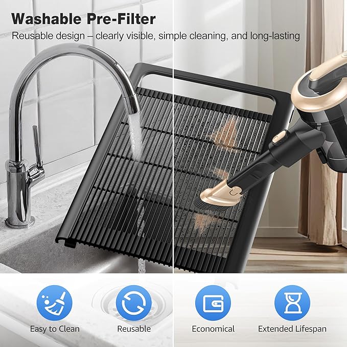 KNKA Air Purifier for Home Bedroom Large Room Up to 1,695 Ft² in 1 Hr, HEPA Air Cleaner with Washable Pre-Filter, AHAM VERIFIDE, AQI Display, ECO Mode, Pet Mode for Pets, Dust, Pollen, APH4000, Black