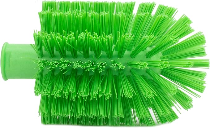 SPARTA Multi-Purpose Valve Brush Pipe Brush, Round Brush with Polyester Bristles, Color Coded for Commercial Cleaning, Kitchen, Restaurant, Bathroom, Plastic, 7.1 X 4 X 7.1 Inches, Lime, (Pack of 6)