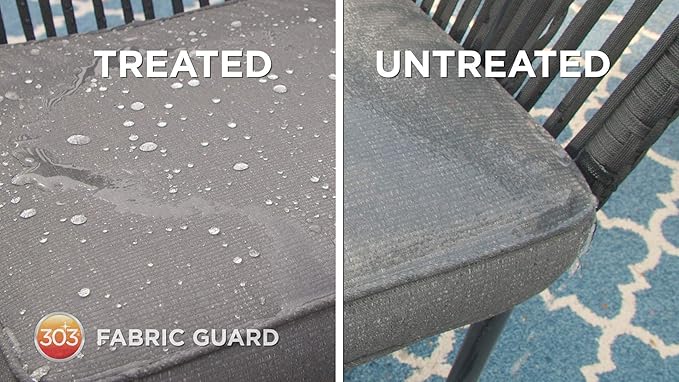 303 Products Fabric Guard, Water Repellent Spray for Outdoor Fabrics – Protects Upholstery, Cushions & Canvas, Stain Protection, Sunbrella Recommended, 1 Gallon
