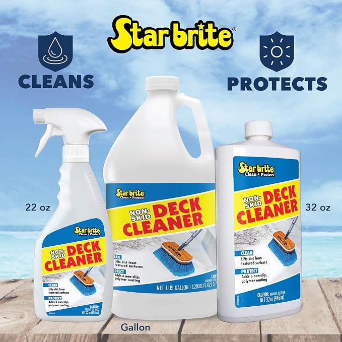 STAR BRITE Non-Skid Deck Cleaner & Protectant - Lift Dirt & Stains From Fiberglass, Painted Surfaces, More 22oz Spray (085922SS)