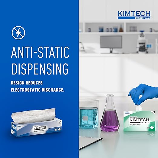KIMTECH Kimwipes Delicate Task Kimtech Science Wipers (34721), White, 2-PLY, 15 Pop-Up Boxes / Case, 90 Sheets / Box, 1,350 Sheets / Case