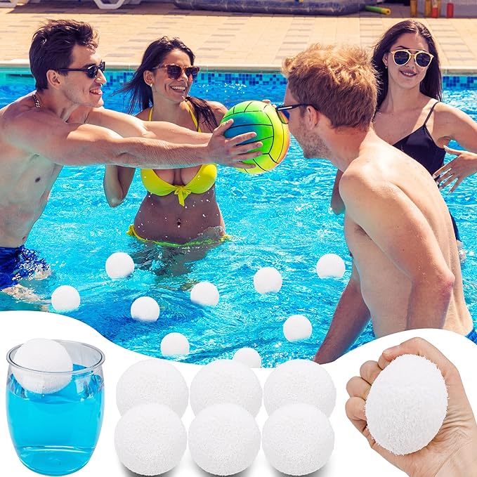 15 Pack Hot Tub Scum Absorber Ball 3 Inch Reusable Absorber Balls for Pool Spa Sponge Oil Scum Ball Keep Water Clean Floating Scum Absorber Removal Filter