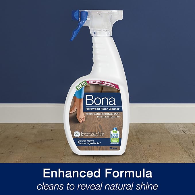 Bona Hardwood Floor Cleaner Spray - 32 fl oz & Microfiber Cleaning Pad, for Hardwood and Multi-Surface Floors, fits Family of Mops, 3 Pack