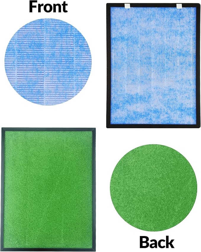 HSP002 True HEPA Air Filter Replacement Compatible with HATHASPACE Air Purifier 2.0 (H13 True HEPA) 2Pack