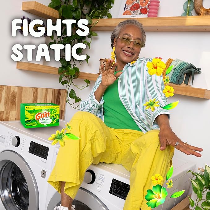 Gain Laundry Bundle: Gain Flings Laundry Detergent Pacs (2x35ct), Dryer Sheets (2x34ct), Fireworks Laundry Scent Booster Beads (14.8oz)