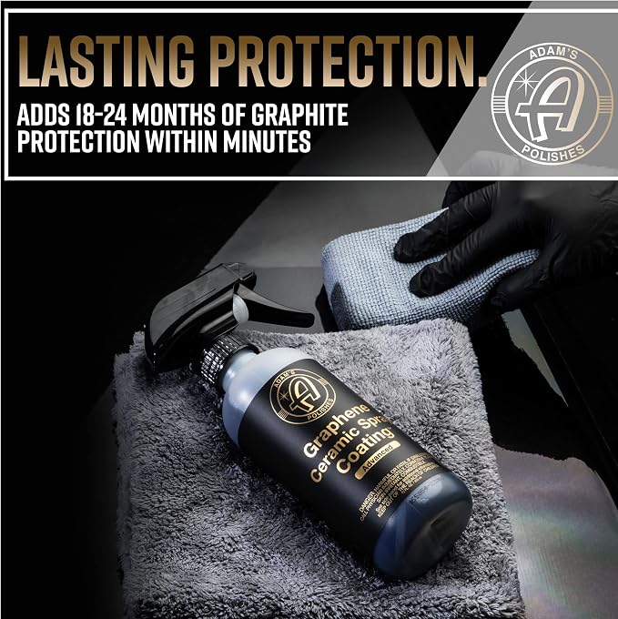 Adam's Polishes Advanced Graphene Ceramic Spray Coating Bundle - 18+ Month Sprayable Graphene Oxide Ceramic Coating for Cars, Boats, RV's & Motorcycle | Adds Extreme Gloss, Depth, Shine & Protection