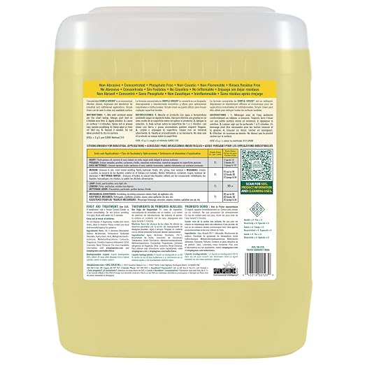 Industrial Cleaner and Degreaser, Lemon Scent, 5 gal Pail
