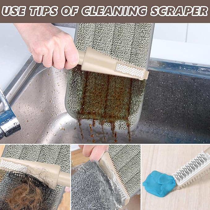 HOMTOYOU Wet Spray Mops with 10 Reusable Pads: Wet Mop for Hardwood Tile Wood Laminate Vinyl - Absorbs Pet Hair Dust