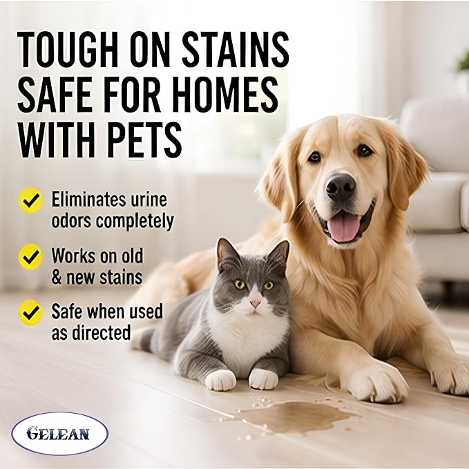 Multi-Purpose Probiotic Enzyme Cleaner, Made in USA - Pet Stain and Odor Remover - Concentrated - Professional & Home Strength Drains, Floors, Bathrooms, Toilets Trash Can, (1 gallon, Lavender)
