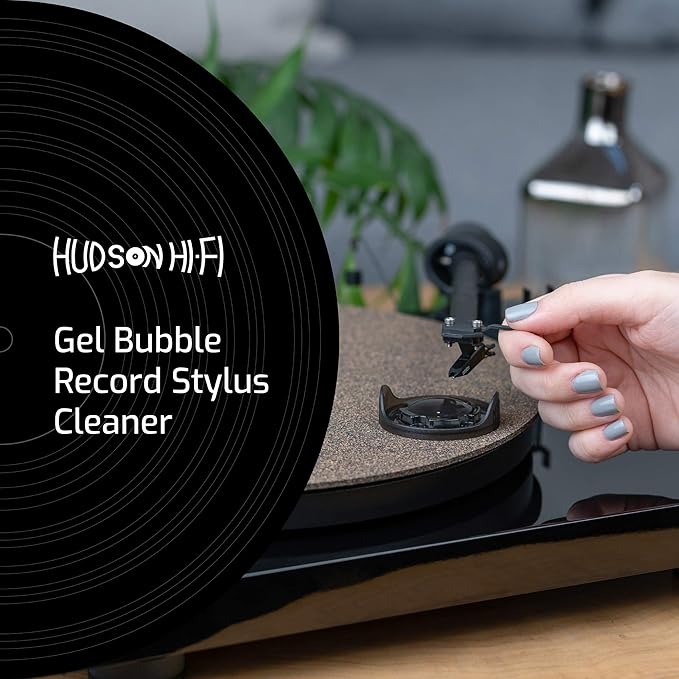 Hudson Hi-Fi Stylus Cleaner Gel – Restores Sound Quality – Anti-Static, Zero-Dust Record Player Needle Cleaner – Reusable Gel Bubble – Safe for All Turntable Record Players