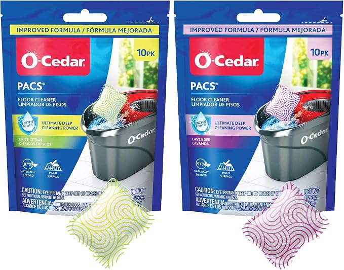 O-Cedar 2 Deep Clean Refills + 1 Citrus and 1 Lavender Pacs (Variety Pack)
