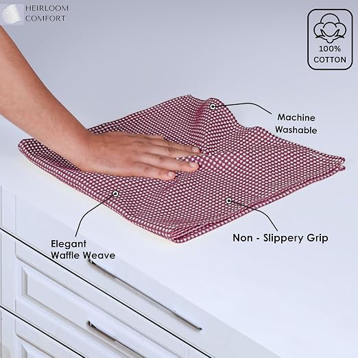 Dual Tone Waffle Weave Dish Cloth, 12 Pack, 100% Cotton, 12"x12", Super Absorbent, Fast Drying Reversible Dishcloth Set, Washcloth, Dish Rags, Soft for Cleaning, Durable, Burgundy