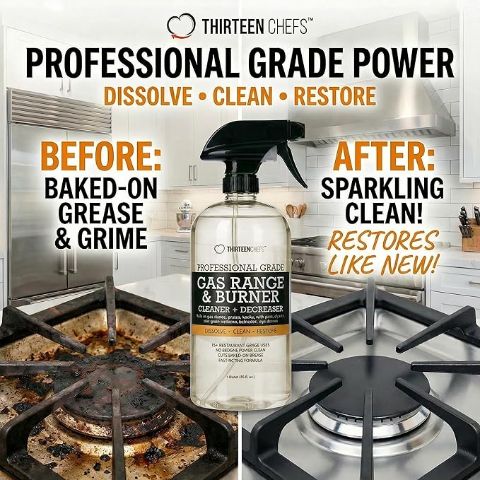 Ultimate Kitchen Care Bundle by Thirteen Chefs – Wood, Stone, All Purpose Cleaner & Stainless Steel Protection Kit
