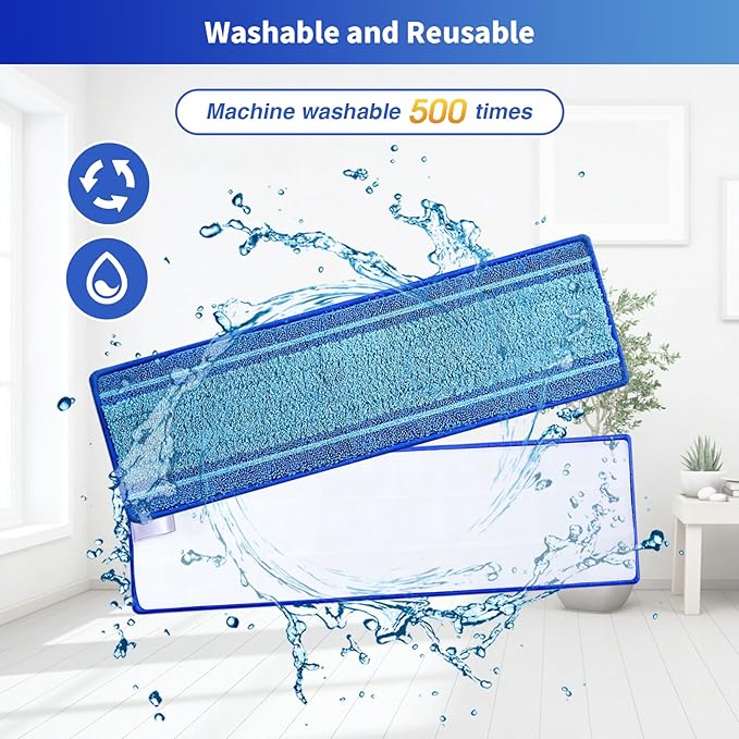 30-Pack Microfiber Mop Pads for Bona Mpo- Washable Reusable Refills for Hardwood, Tile & Multi-Surface Floors | Pet Hair & Stain Remover