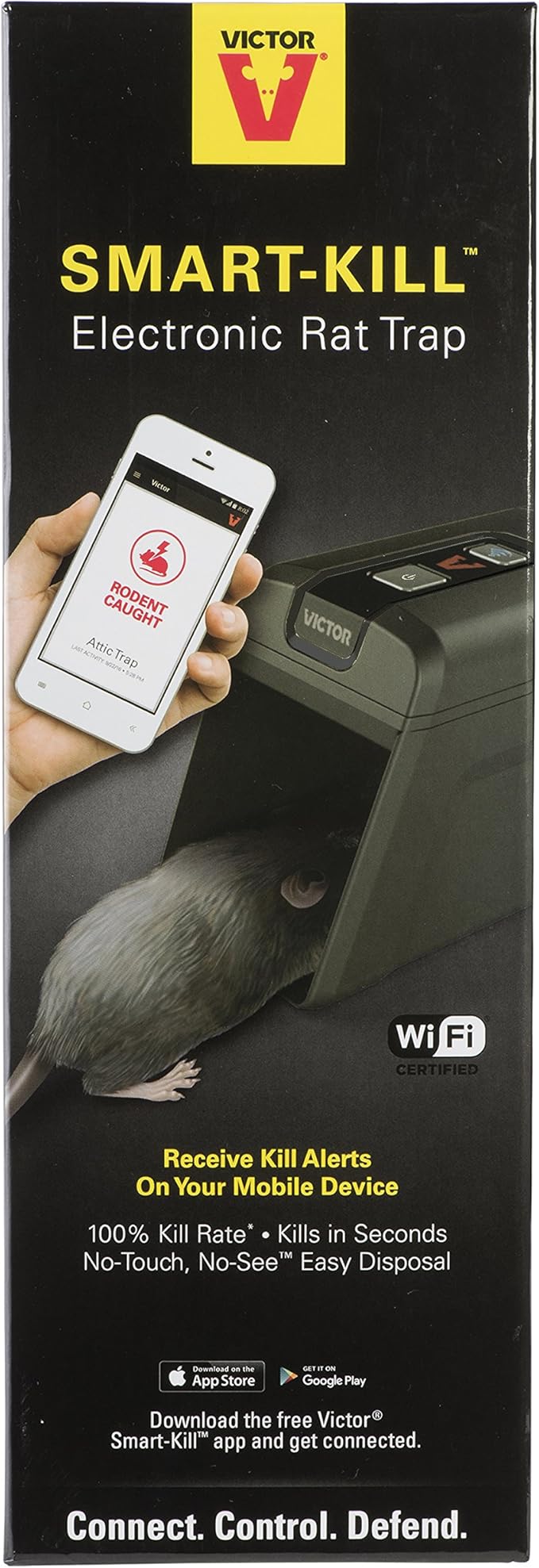Victor M2 Smart-Kill Humane Wi-Fi Enabled Electronic Rat Trap Killer - 2 Traps