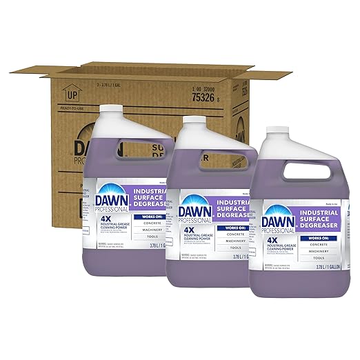 Dawn PRO Industrial Surface Degreaser, Bulk Foaming Spray Refills for Cleaning Grease Buildup in Commercial Kitchens, 1 gal (Case of 3)
