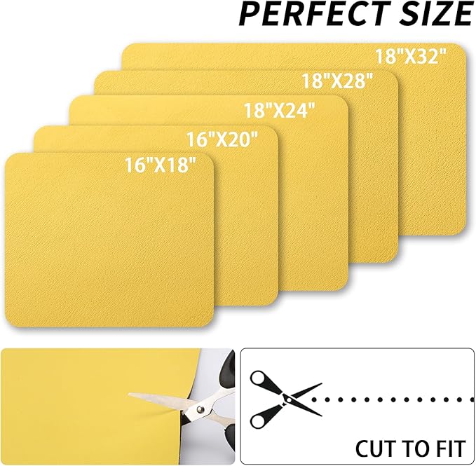 HotLive Dish Drying Mat for Kitchen Counter, Heat Resistant Drainer Mats with Non-slip Rubber Backed, Hide Stain Kitchen Super Absorbent Draining Mat, Easy to Clean Dish Rack Pad, Yellow 18"x24"