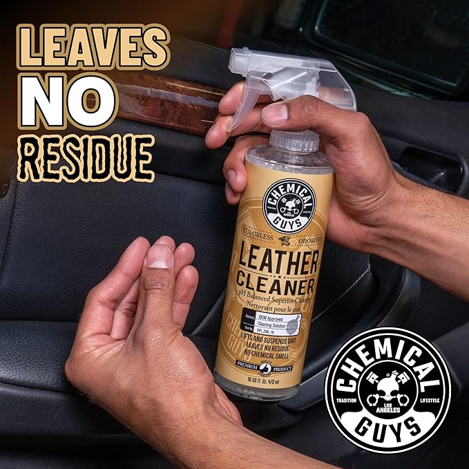 Chemical Guys SPI_208 Colorless and Odorless Leather Cleaner for Car Interiors, Furniture, Apparel, Boots, and More (Works on Natural, Synthetic, Pleather, Faux Leather and More), 128 fl oz (1 Gal)