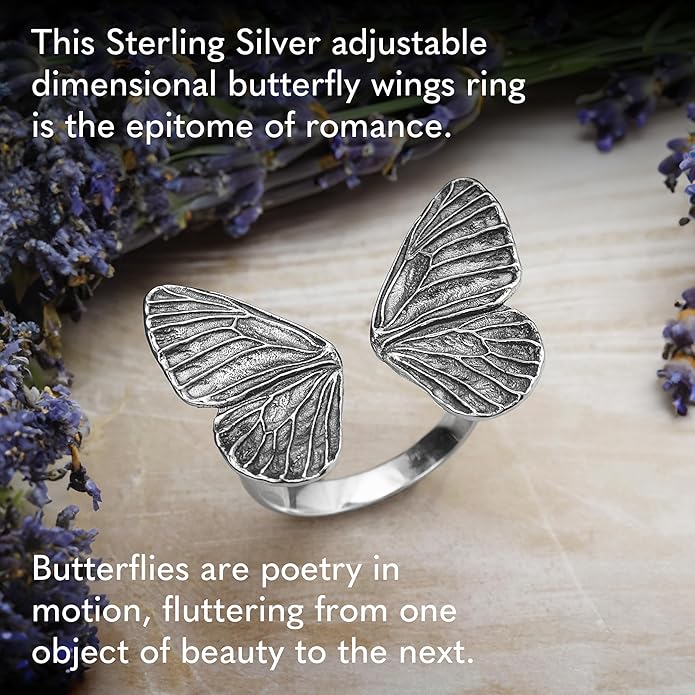 NINA DESIGNS Sterling Silver Rings - Adjustable Ring, Silver Jewelry for Women, 925 Sterling Silver, Gift for Women Women’s Rings