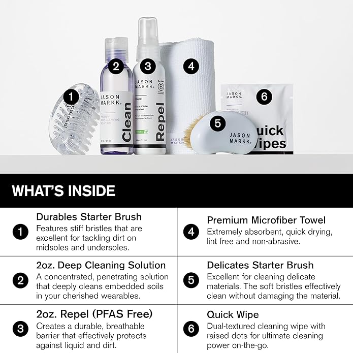 Jason Markk Shoe & Sneaker Cleaning Kits: Essential & Starter Kits, & Starter Box - Deep Cleaning Solution Sets
