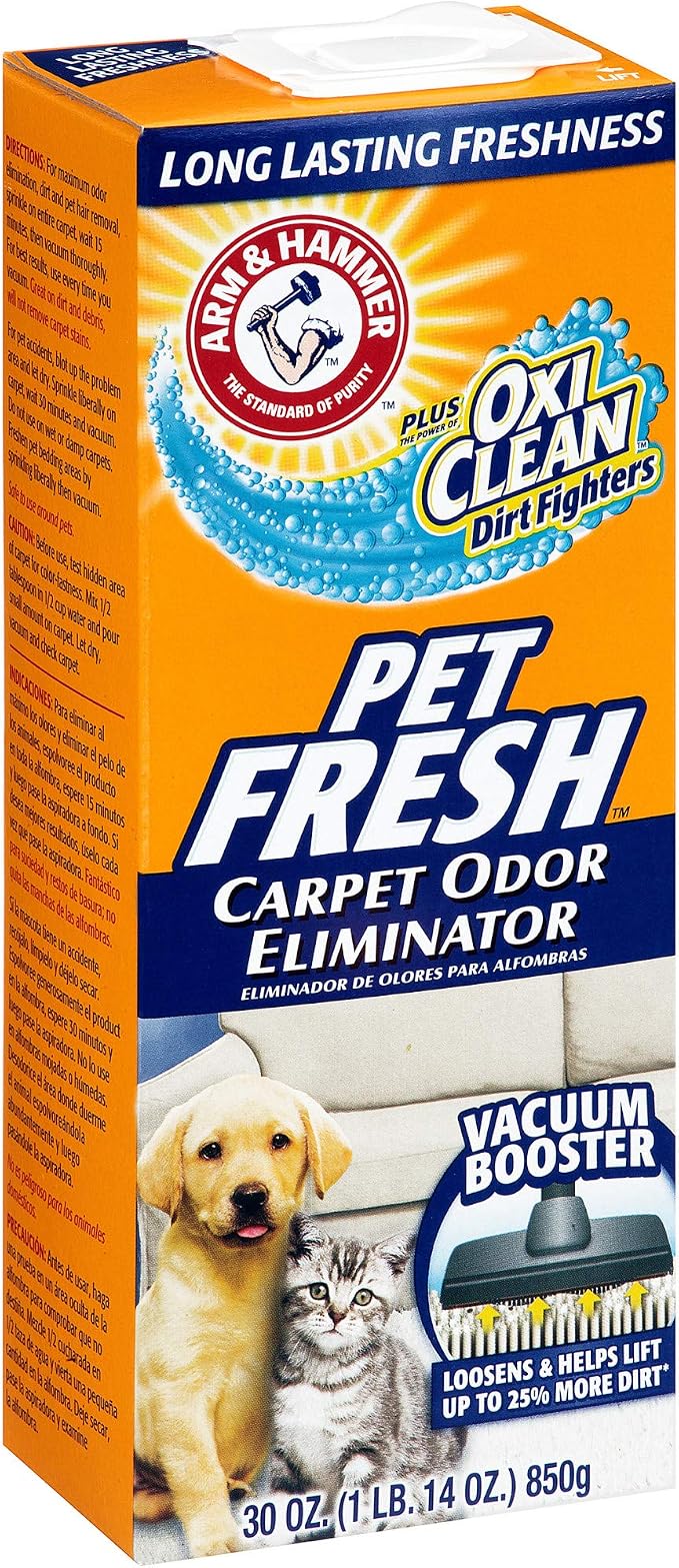 ARM & HAMMER Carpet Odor Eliminator, Pet Fresh, 30 Oz (Pack of 6)