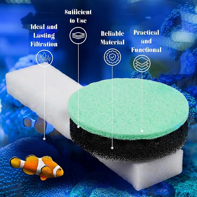 Threlaco 28 Pcs Aquarium Media Kit Compatible with Fluval Fx4/ Fx5/ Fx6 Filter, Carbon Foam Pad, Phosphate Remover Pads, Activated Carbon, Foam Block, Silicone Lube, Towels, Ceramic Ring, Mesh Bag